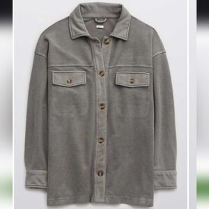 aerie gray Shacket